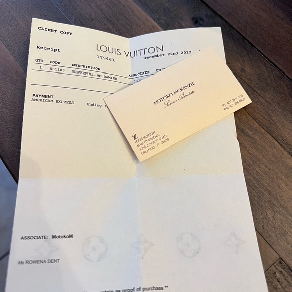 ** Authentic ** Neverfull MM Brown Damien used LV Handbag - Picture 2 of 12